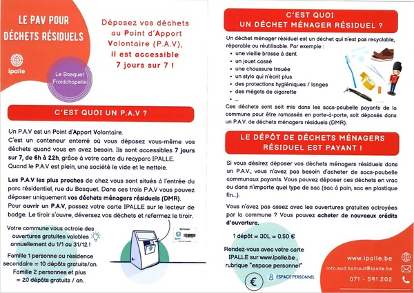 PAV pour déchets résiduels